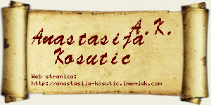 Anastasija Košutić vizit kartica